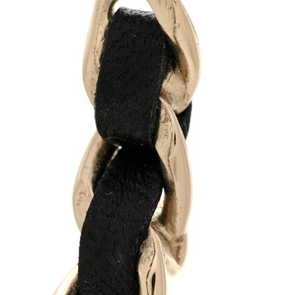 Chanel Lambskin Pearl More Is More CC Chain Hoop Earrings Gold Black 7 of 9