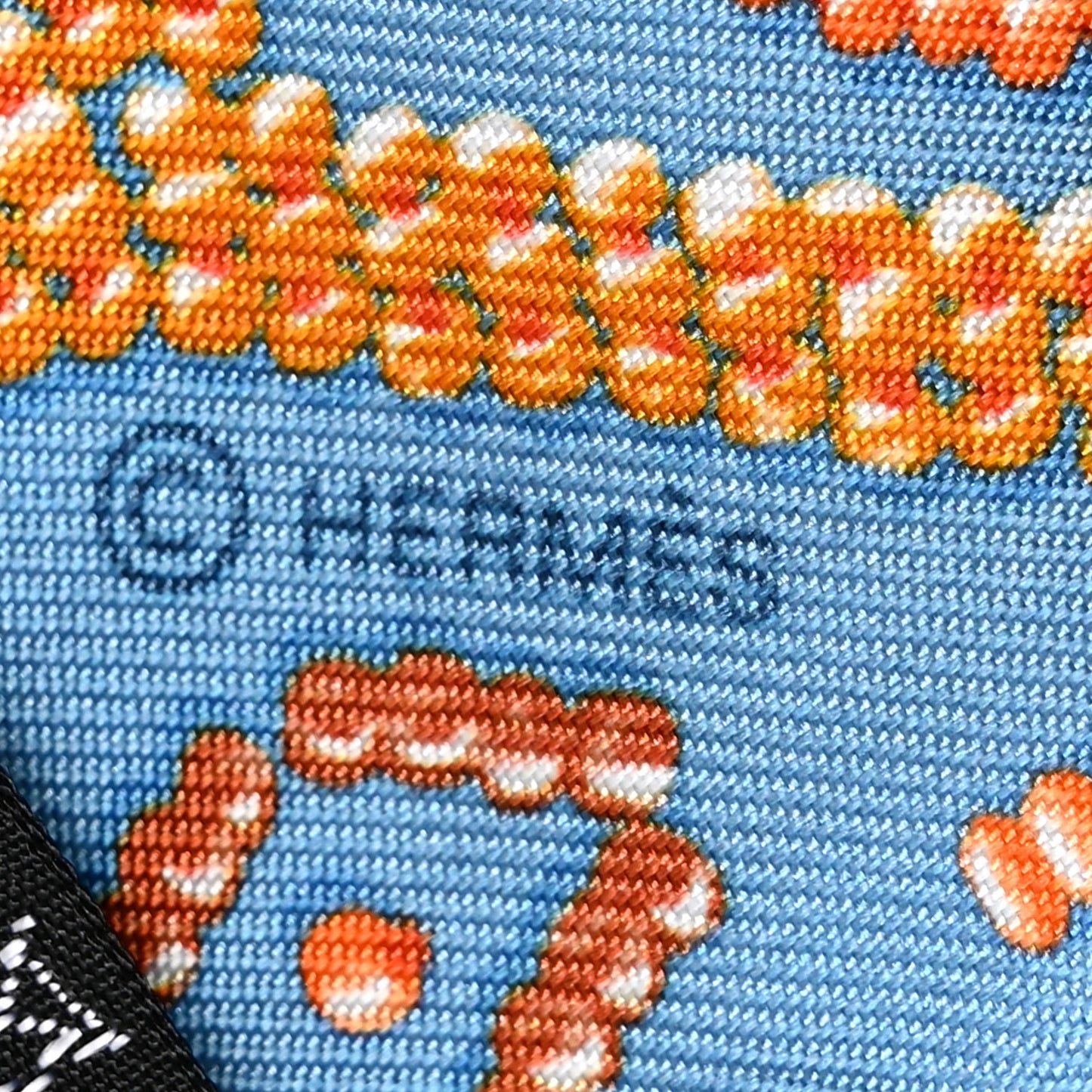 Silk Kelly En Perles Twilly Bleu Azur Orange