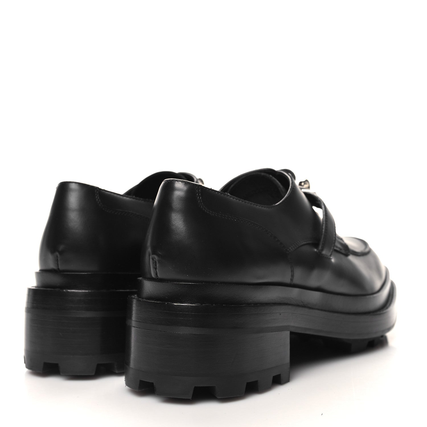 Hermes Calfskin First Derby Shoes 38 Black 4 of 10