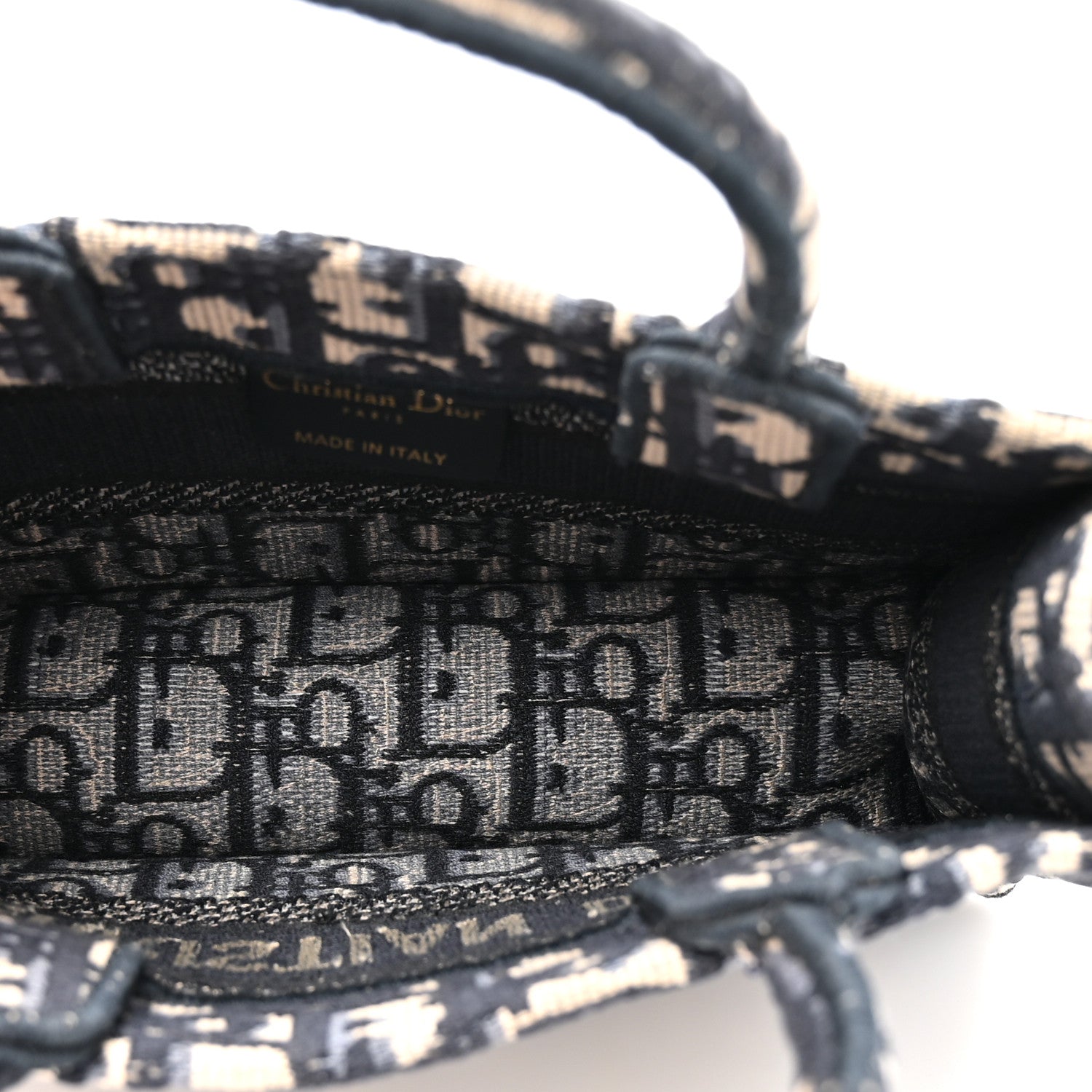 Christian Dior Oblique Mini Book Tote With Strap Blue Multicolor 5 of 11