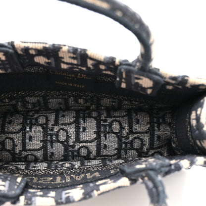 Christian Dior Oblique Mini Book Tote With Strap Blue Multicolor 5 of 11