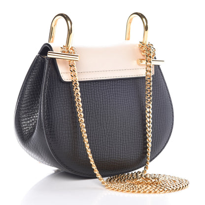 Chloe Textured Calfskin Lambskin Nano Drew Shoulder Bag Black 3 of 7