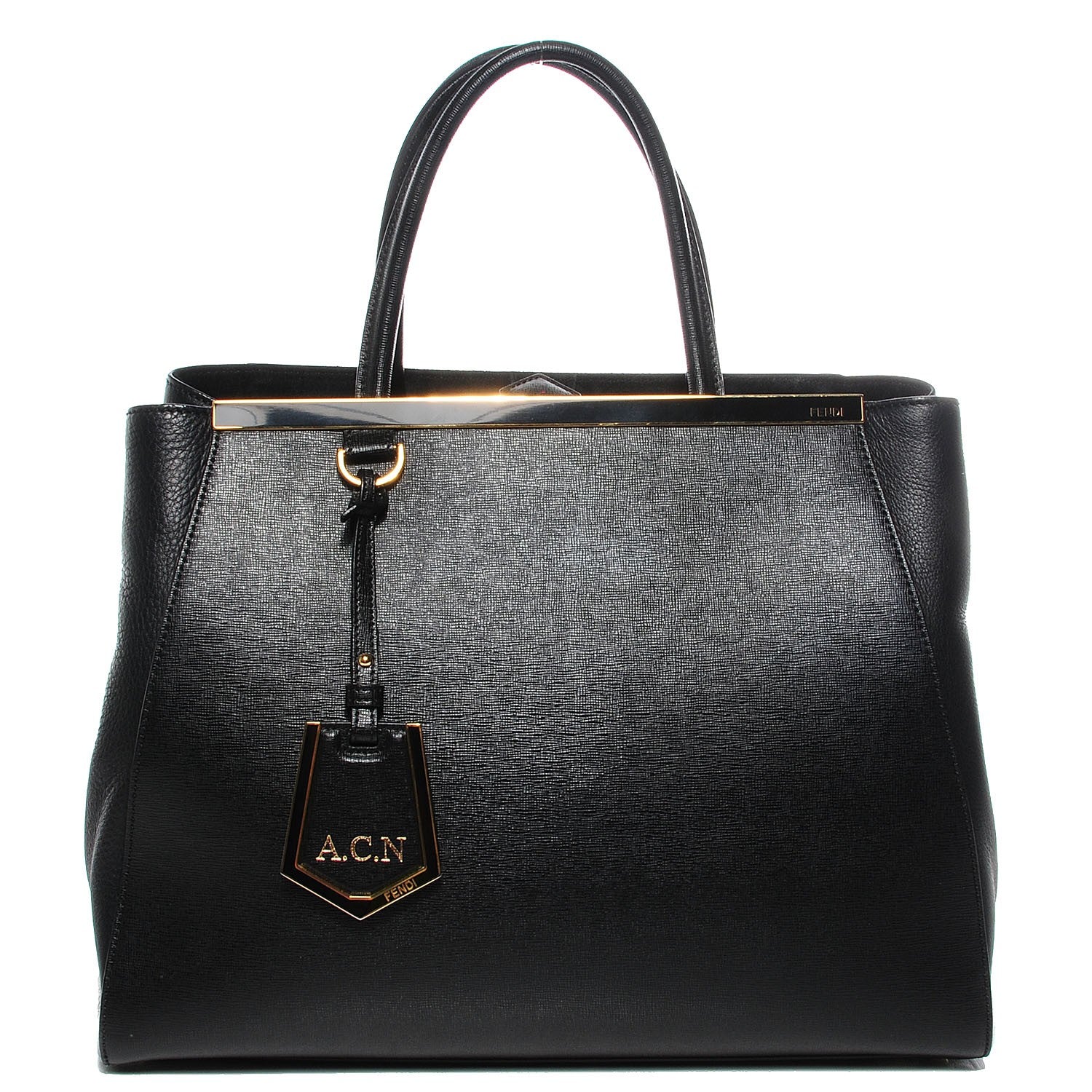 Fendi Vitello Elite Medium 2Jours Tote Black 1 of 13