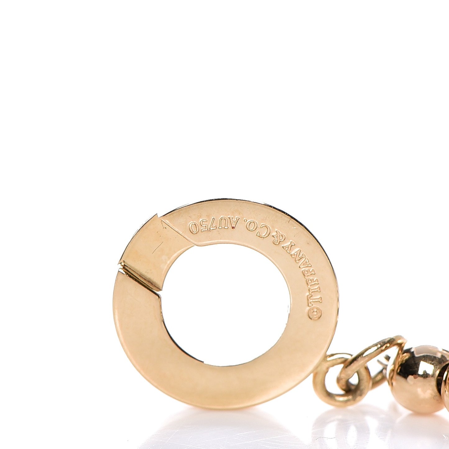 18K Yellow Gold 4mm Beads Toggle Bracelet