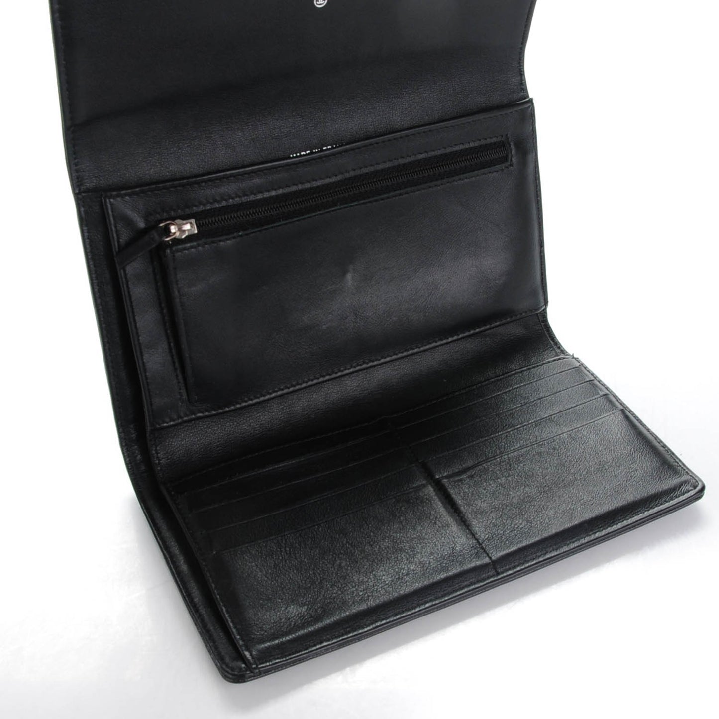 Caviar Sevruga Long Flap Wallet Black