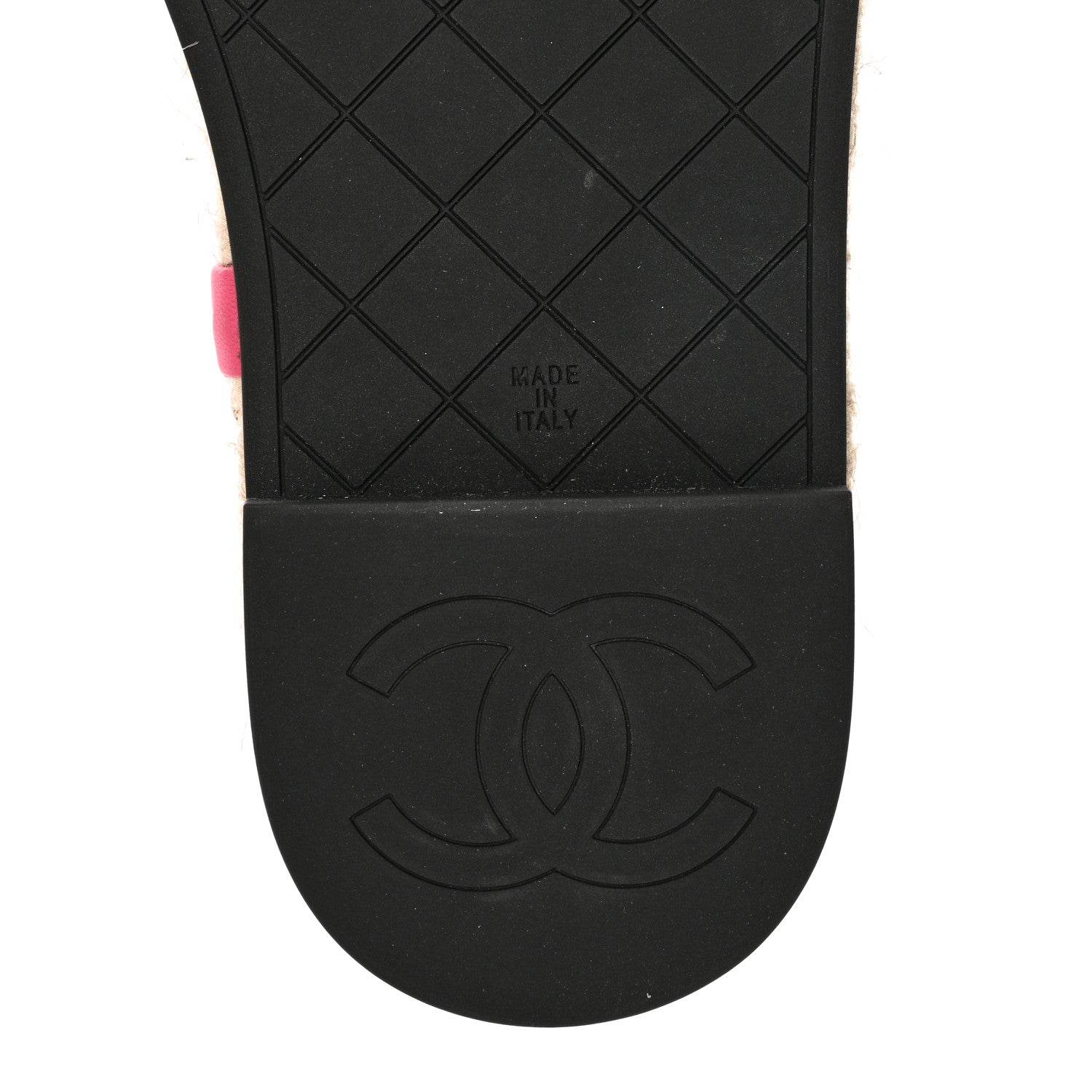 Chanel Lambskin Chain CC Thong Espadrille Sandals 35 Pink 6 of 11