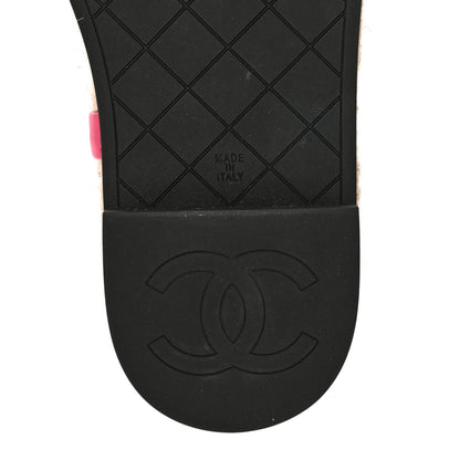 Chanel Lambskin Chain CC Thong Espadrille Sandals 35 Pink 6 of 11