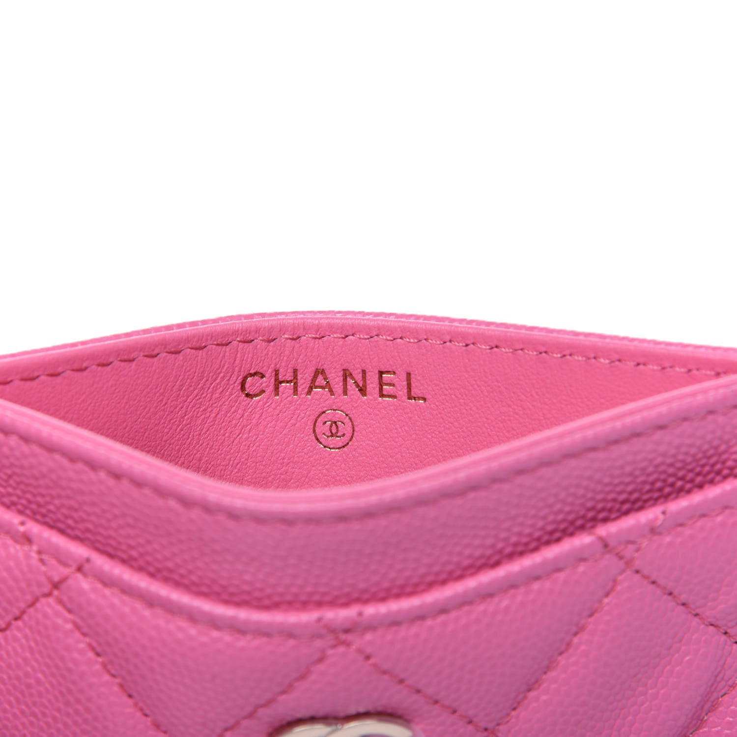 Chanel Caviar Quilted Card Holder Pink 8 of 12