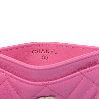 Chanel Caviar Quilted Card Holder Pink 8 of 12
