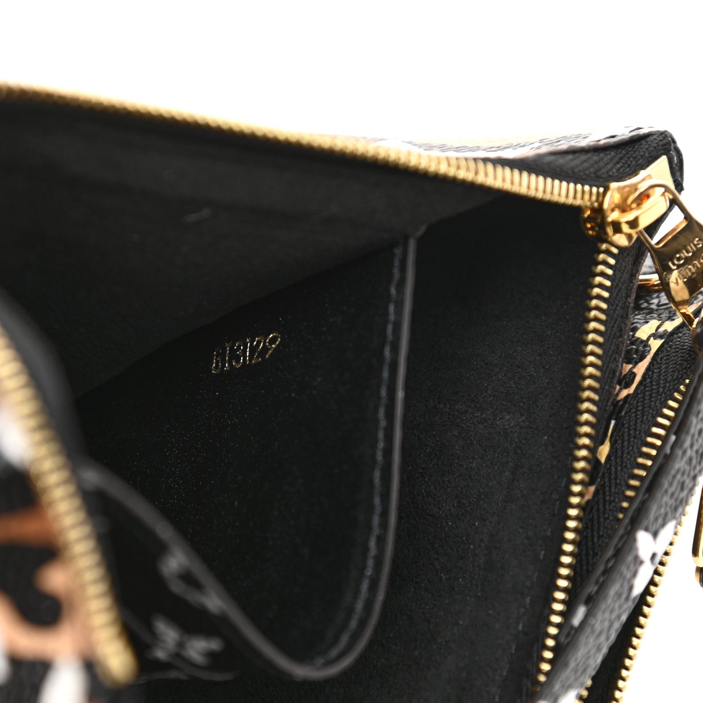 Monogram Giant Jungle Pochette Double Zip Black