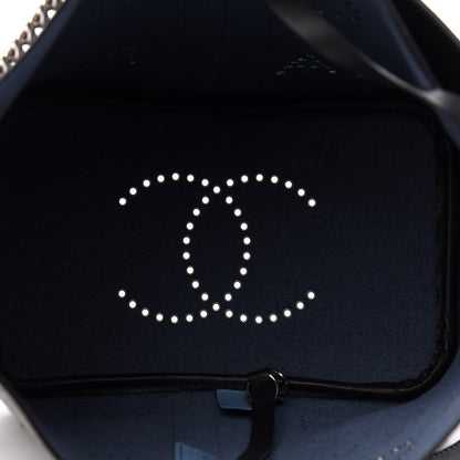 Chanel Calfskin Tweed Small Piercing Light Bucket Bag Black 6 of 11