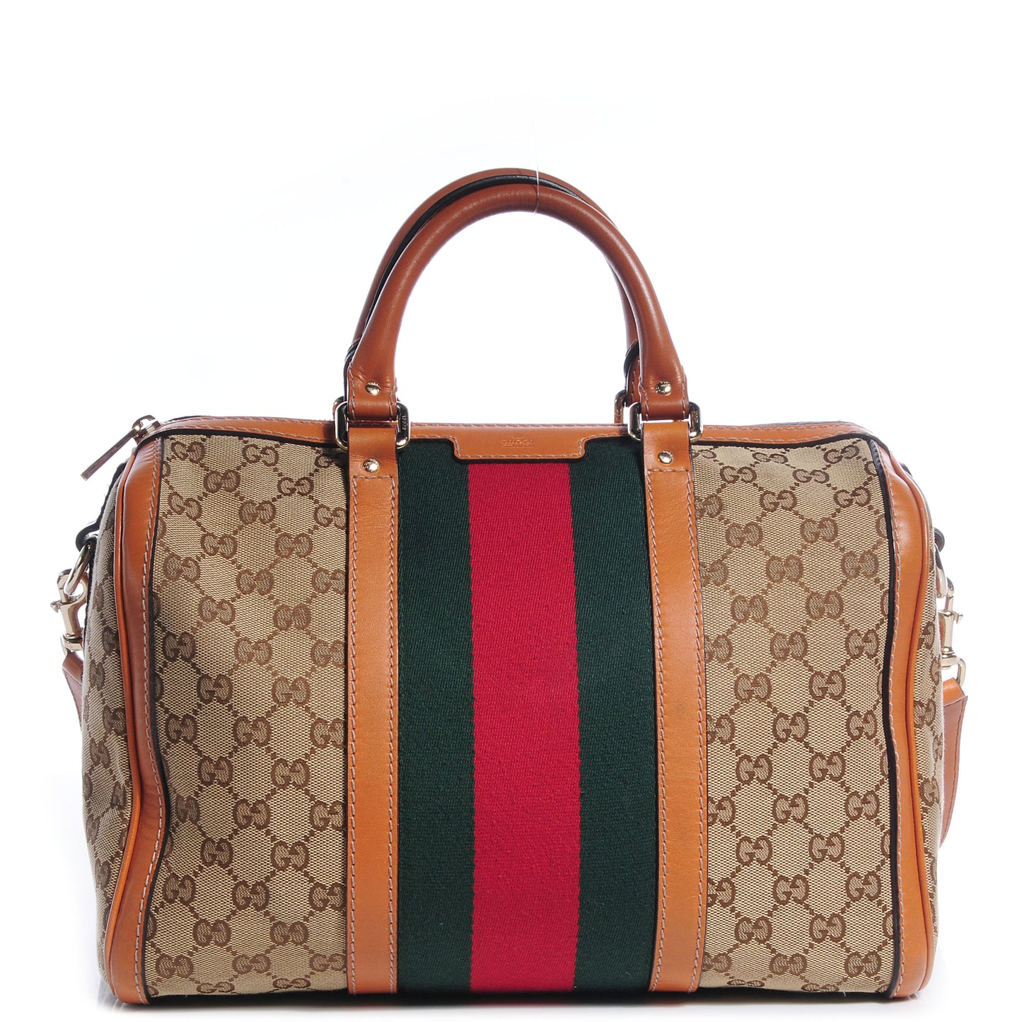 Leather Vintage Medium Web Original GG Boston Tan