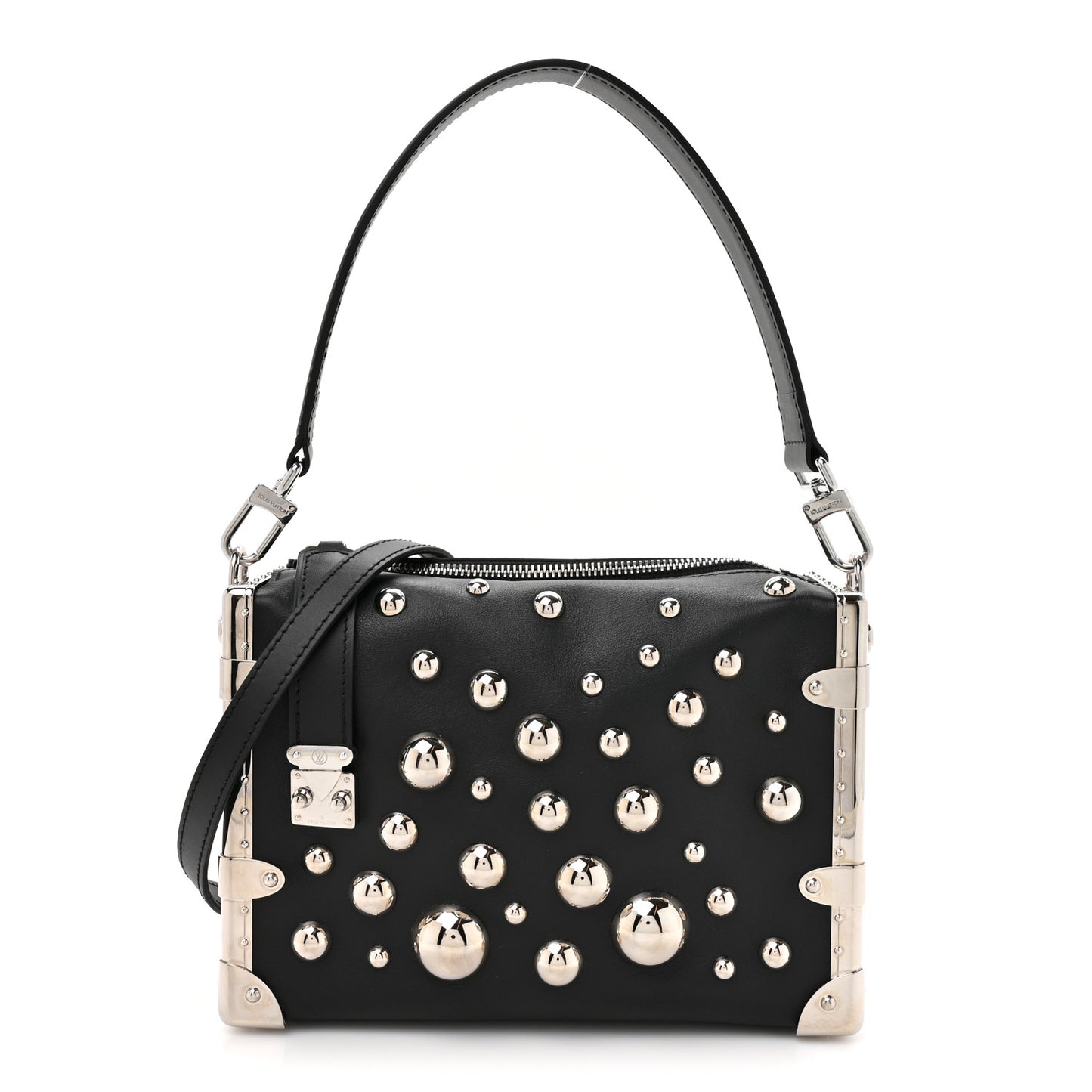LV X YK Taurillon Brass Metal Dots Side Trunk Black