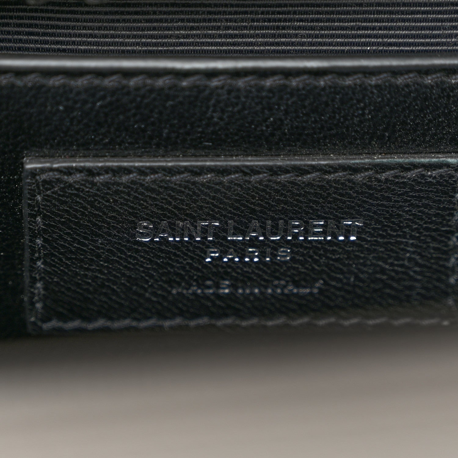 Saint Laurent Grain De Poudre Medium Classic Monogram Kate Satchel Earth Grey 6 of 9