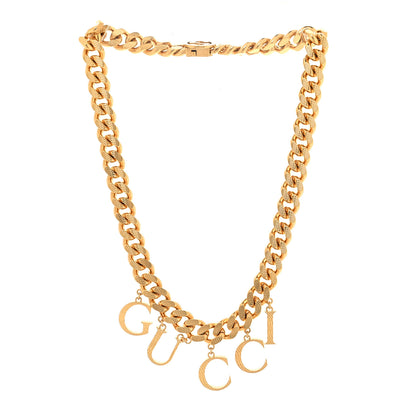Gucci Script Choker Necklace Gold 3 of 4