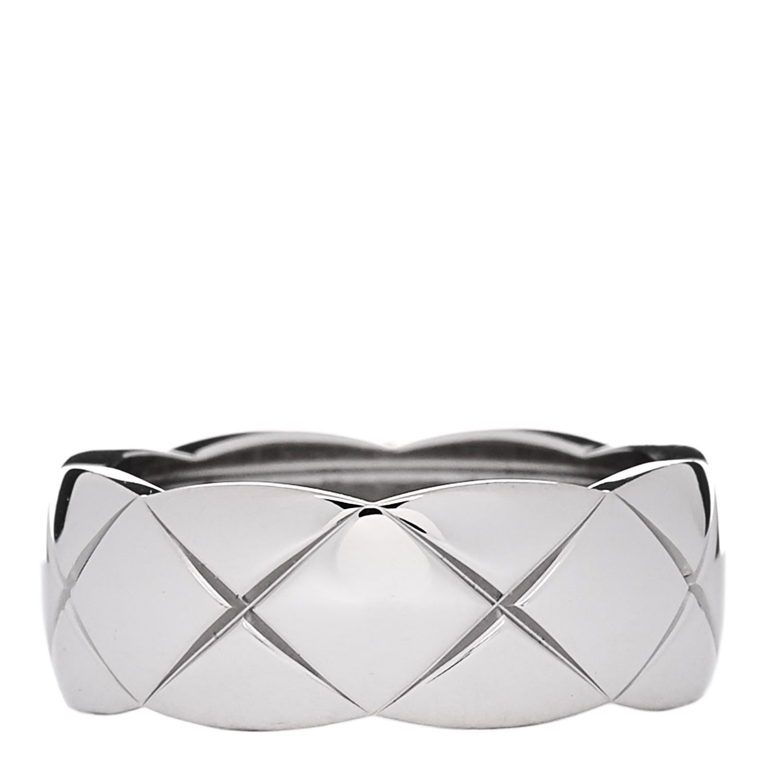 Chanel 18K White Gold Small Coco Crush Ring 47 4.25 1 of 5