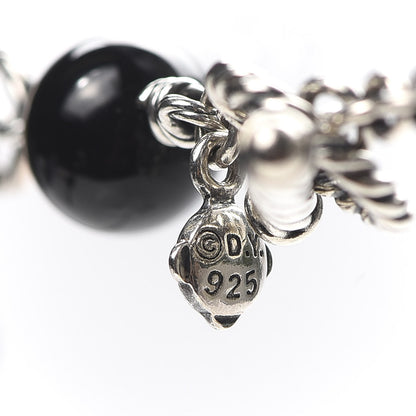David Yurman Sterling Silver Black Onyx Pearl Bijoux Necklace 5 of 6