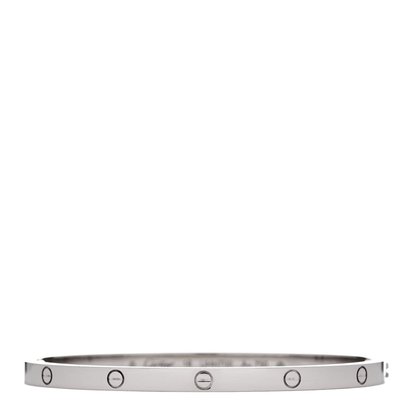 18K White Gold Small LOVE Bracelet 16