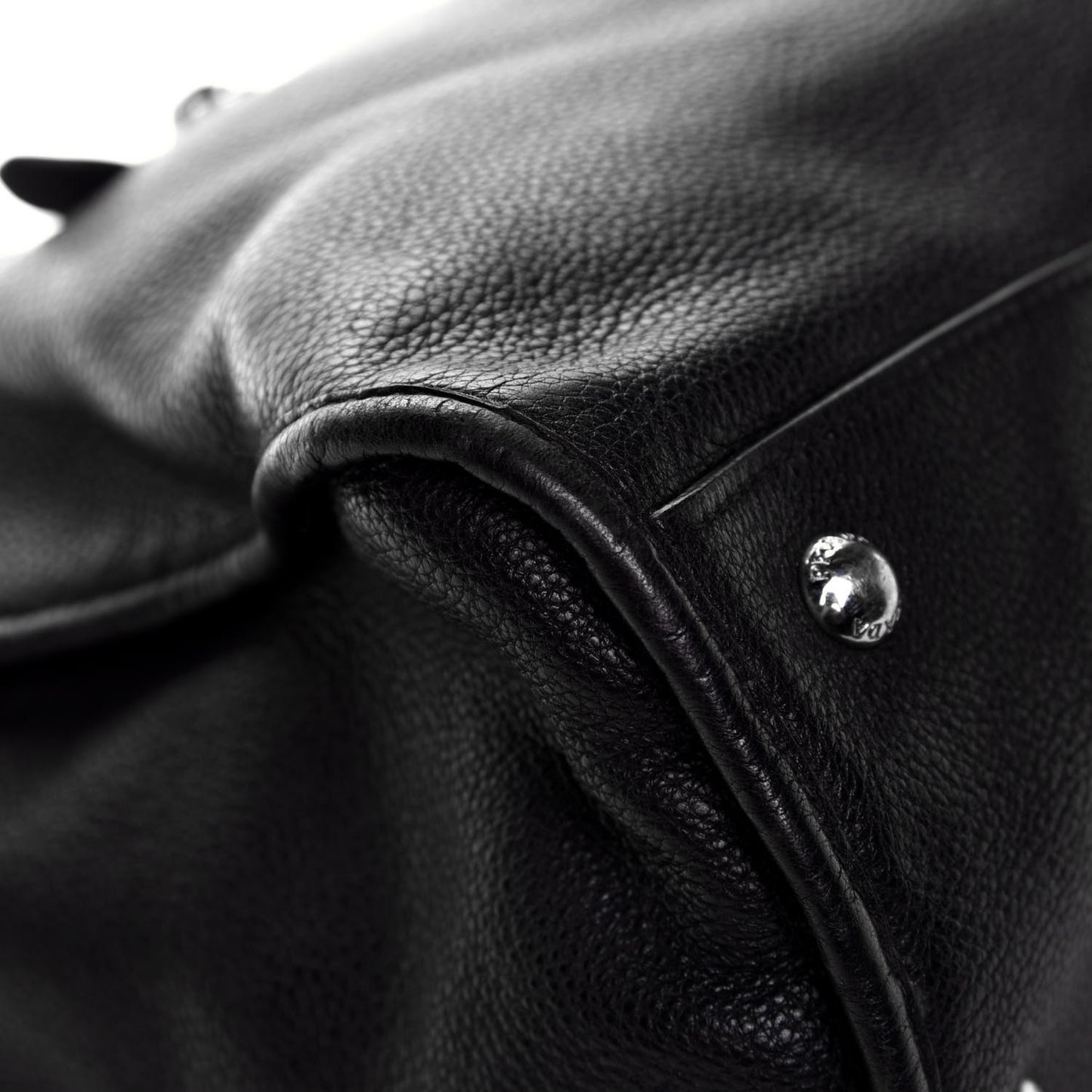 Vitello Daino Top Handle Tote Black