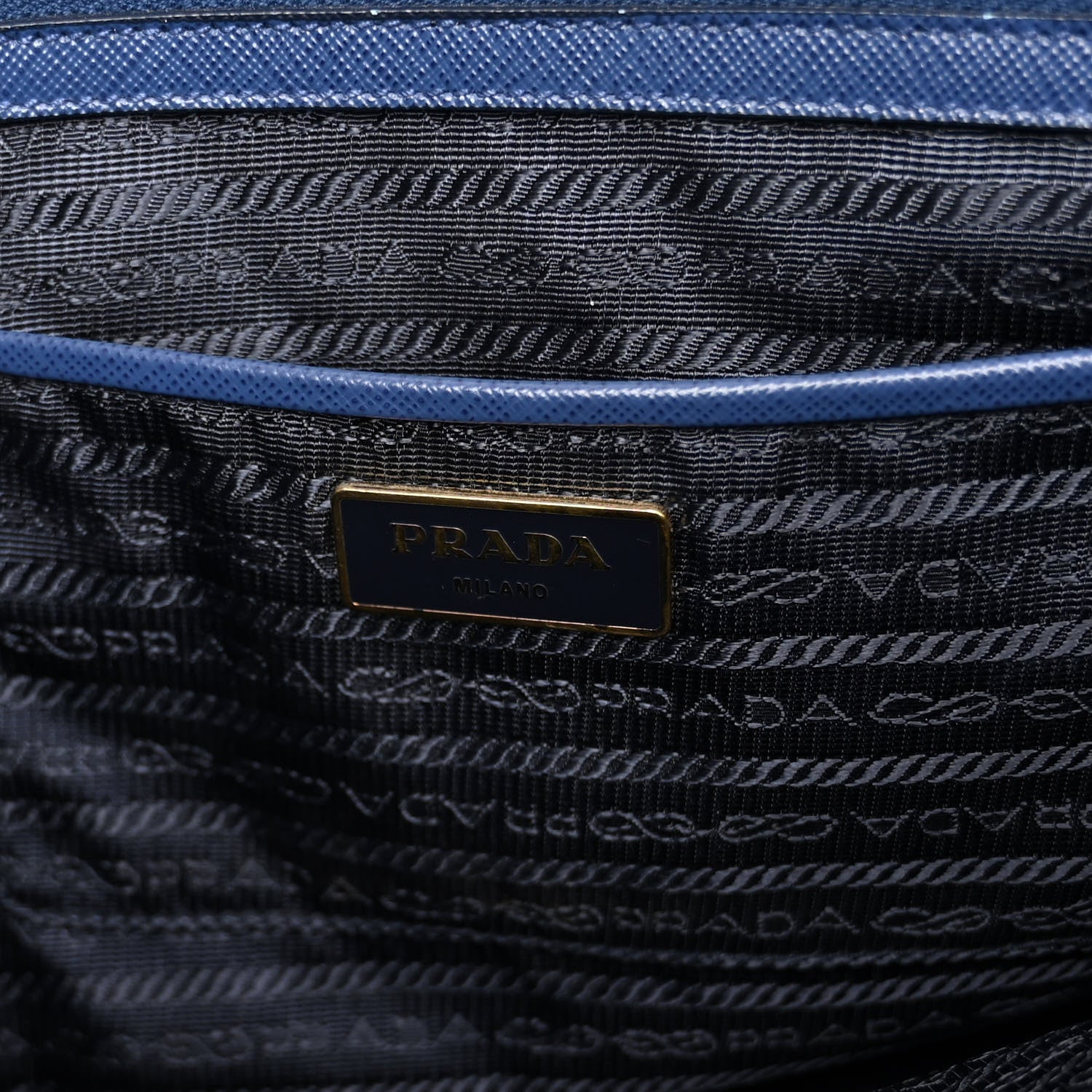 Prada Saffiano Large Galleria Double Zip Tote Bluette 6 of 9