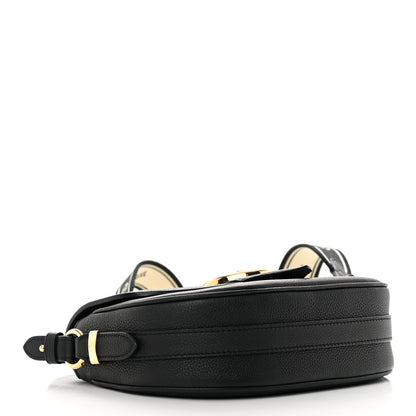 Louis Vuitton Grained Calfskin LV Pont 9 Soft MM Black 4 of 12