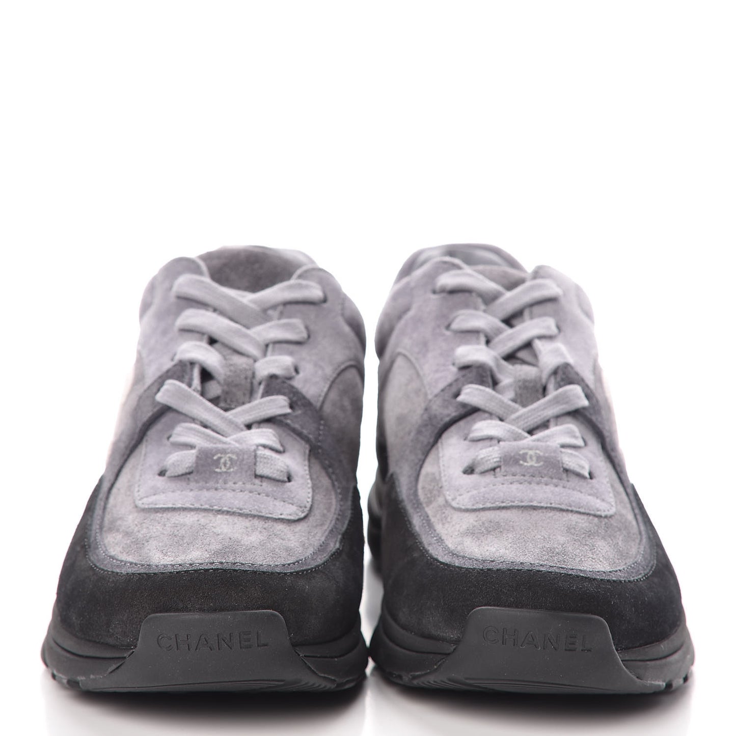 Suede Calfskin CC Sneakers 39 Grey