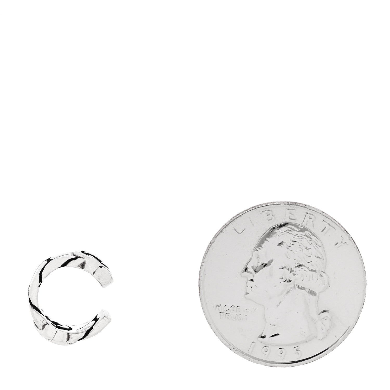 Gucci Sterling Silver Interlocking G Ear Cuff 2 of 5
