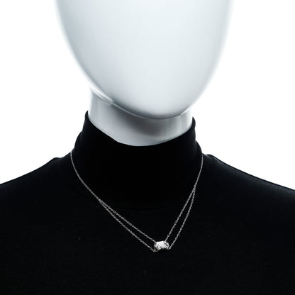 Chanel 18K White Gold Diamond Coco Crush Necklace 2 of 7