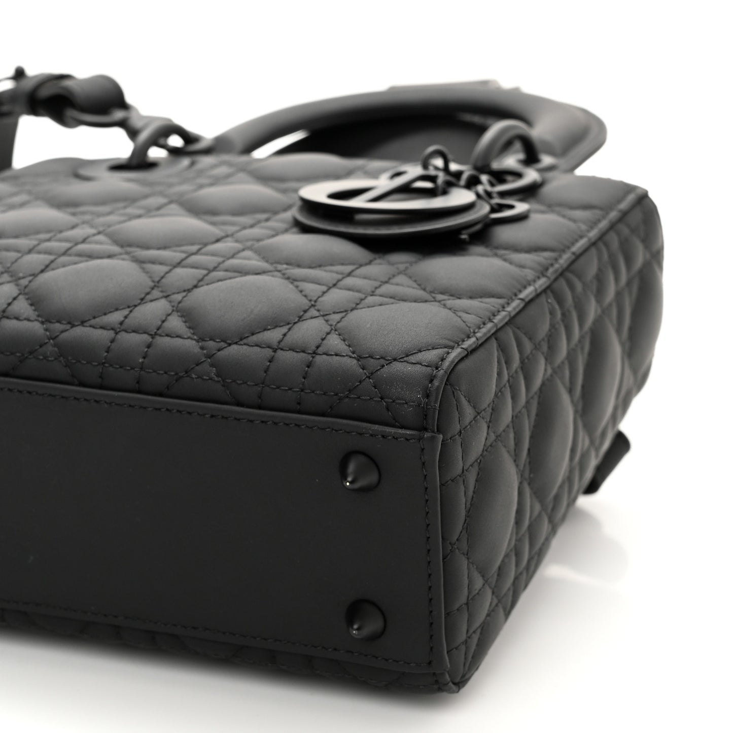 Ultra Matte Calfskin Cannage Small My ABCDior Lady Dior Black