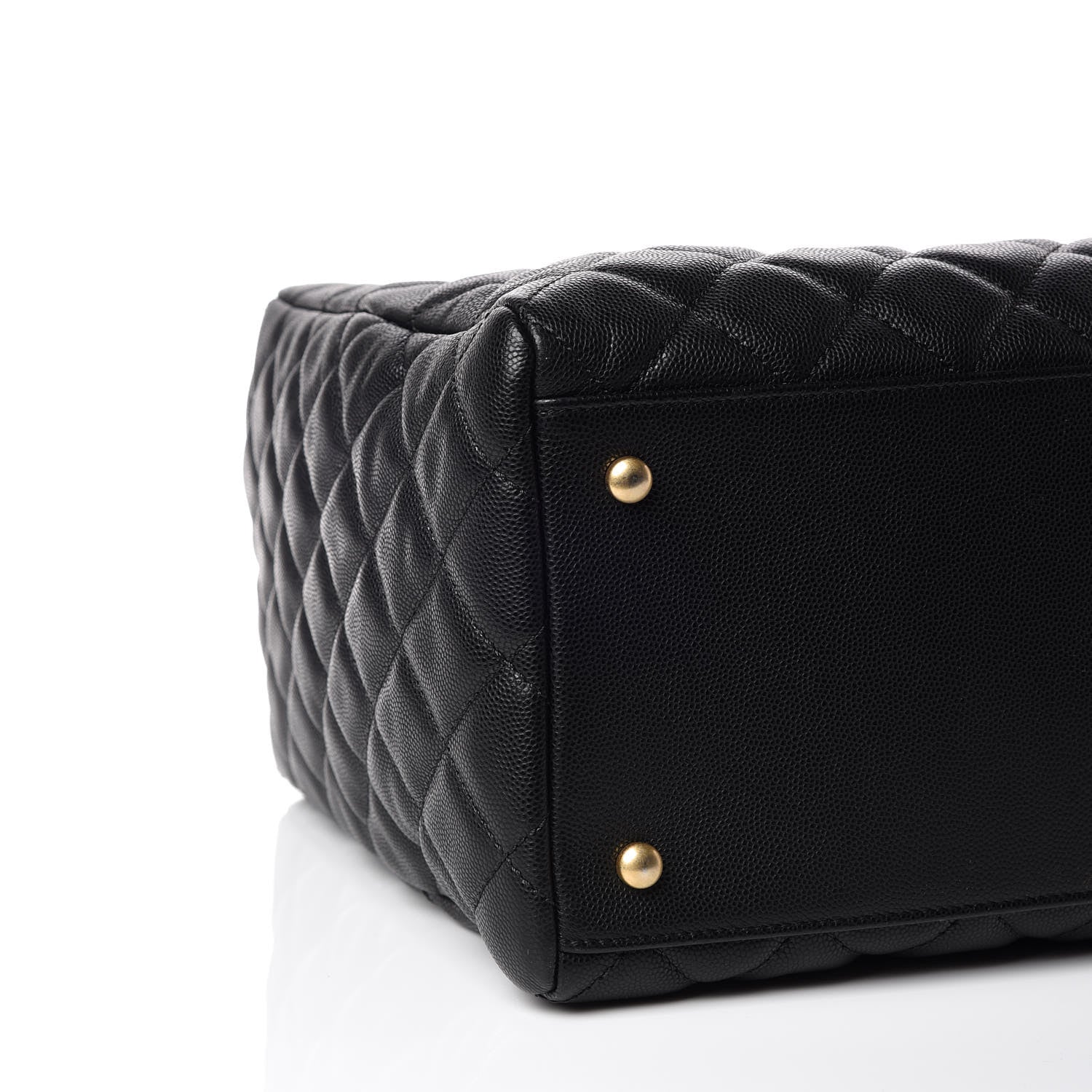 Chanel Caviar Quilted Large Coco Handle Shopping Tote Black 6 of 10