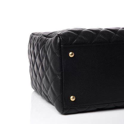 Chanel Caviar Quilted Large Coco Handle Shopping Tote Black 6 of 10