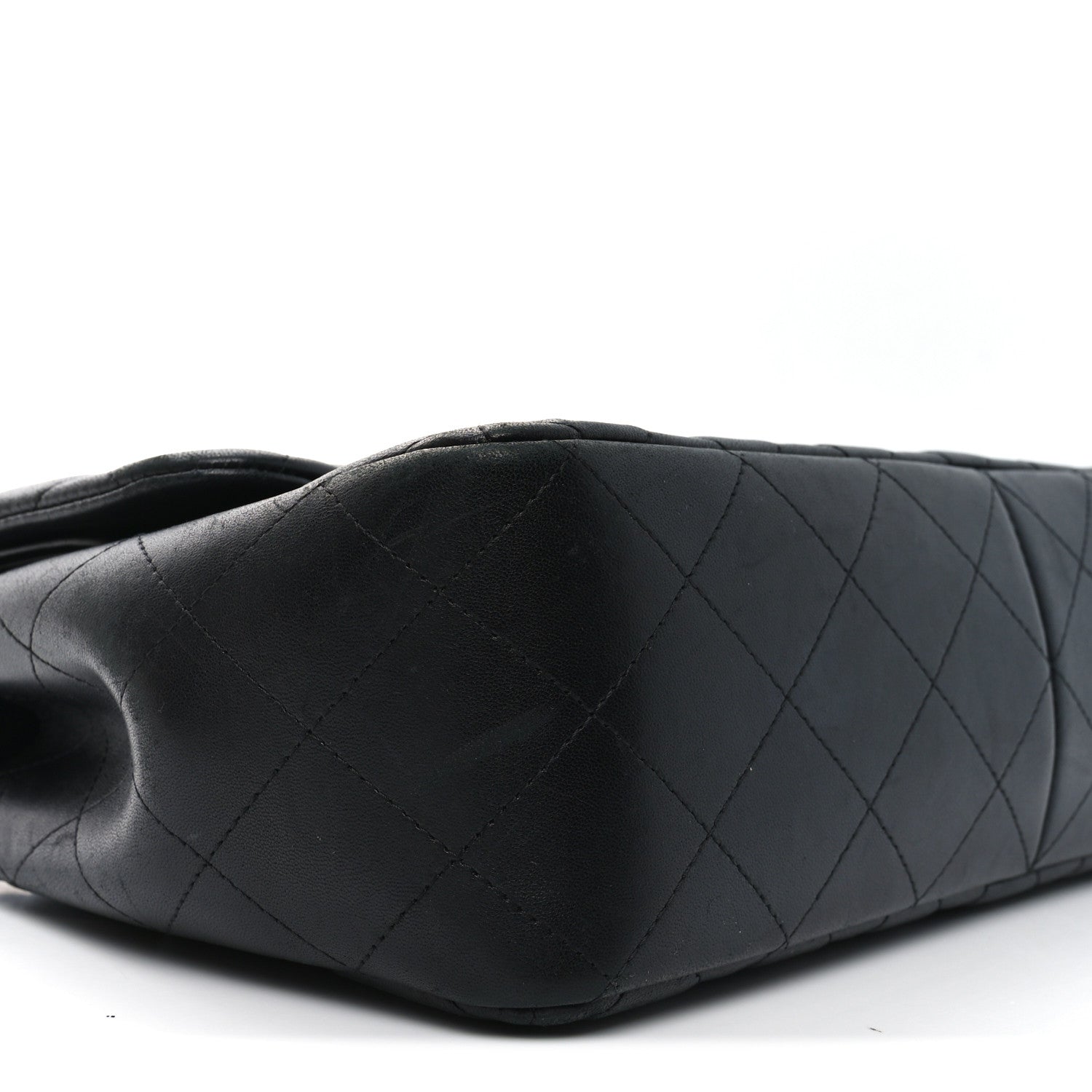 Chanel Lambskin Quilted Jumbo Double Flap So Black 9 of 10