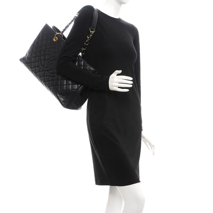 Chanel Caviar Quilted XL Grand Shopping Tote GST Black 2 of 13