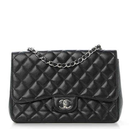 Chanel Caviar Quilted Jumbo Single Flap Black 1 of 8