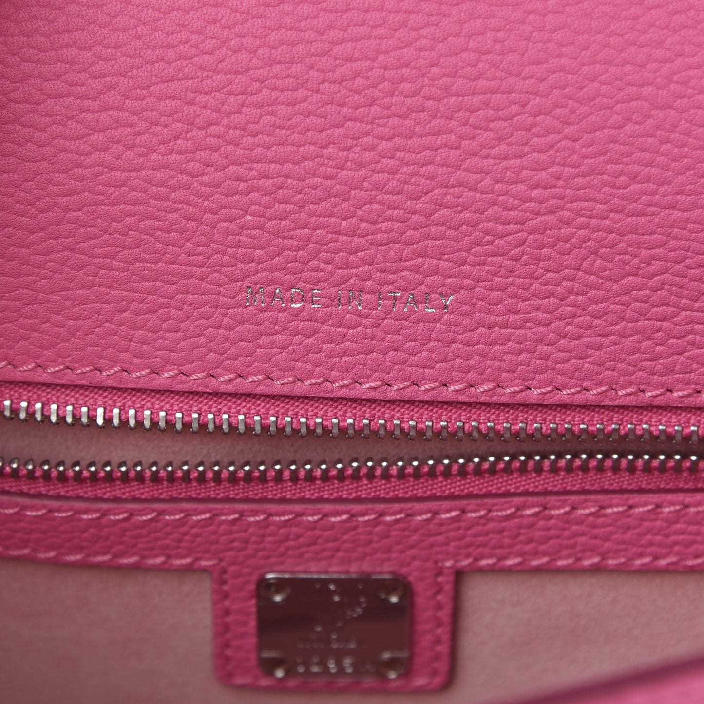 Grained Calfskin Small Patricia Satchel Sugar Pink
