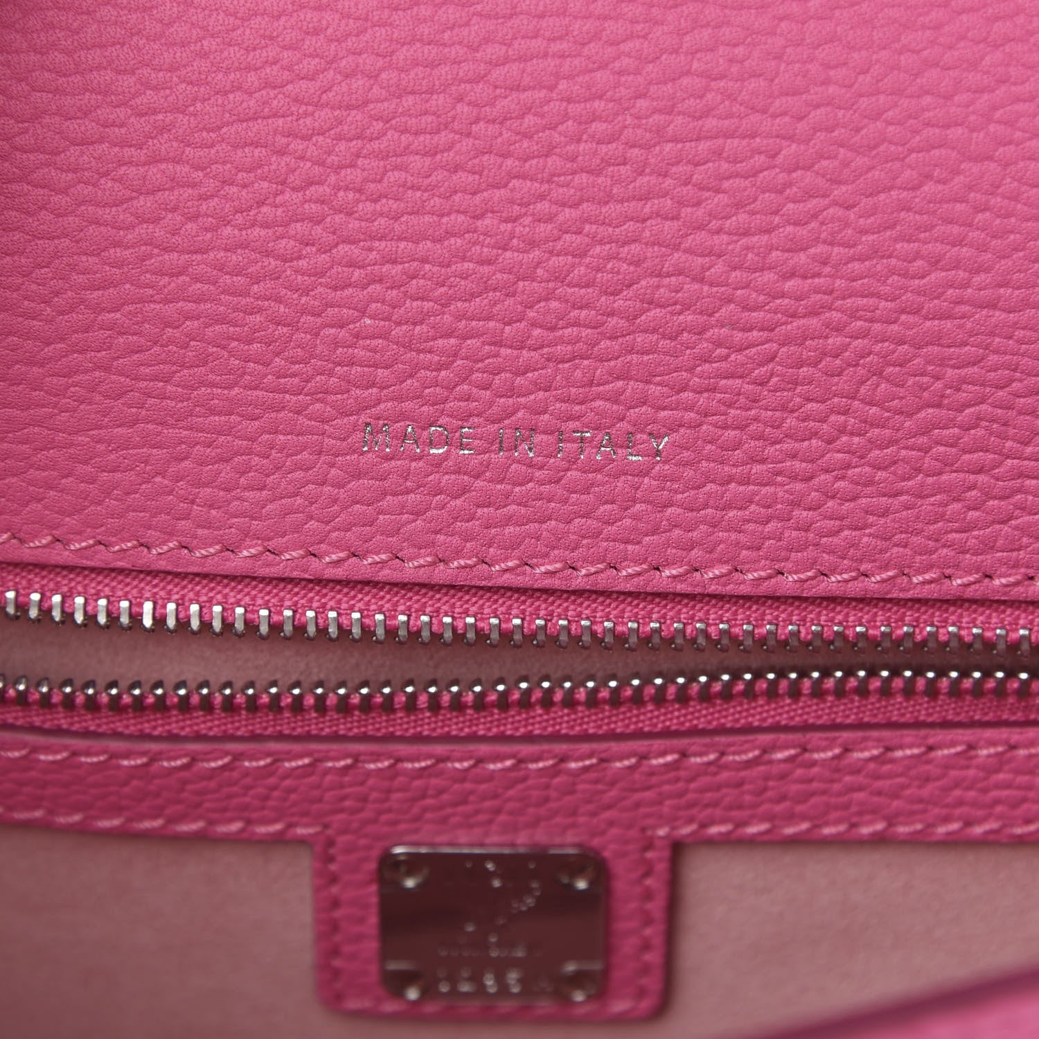 MCM Grained Calfskin Small Patricia Satchel Sugar Pink 7 of 10