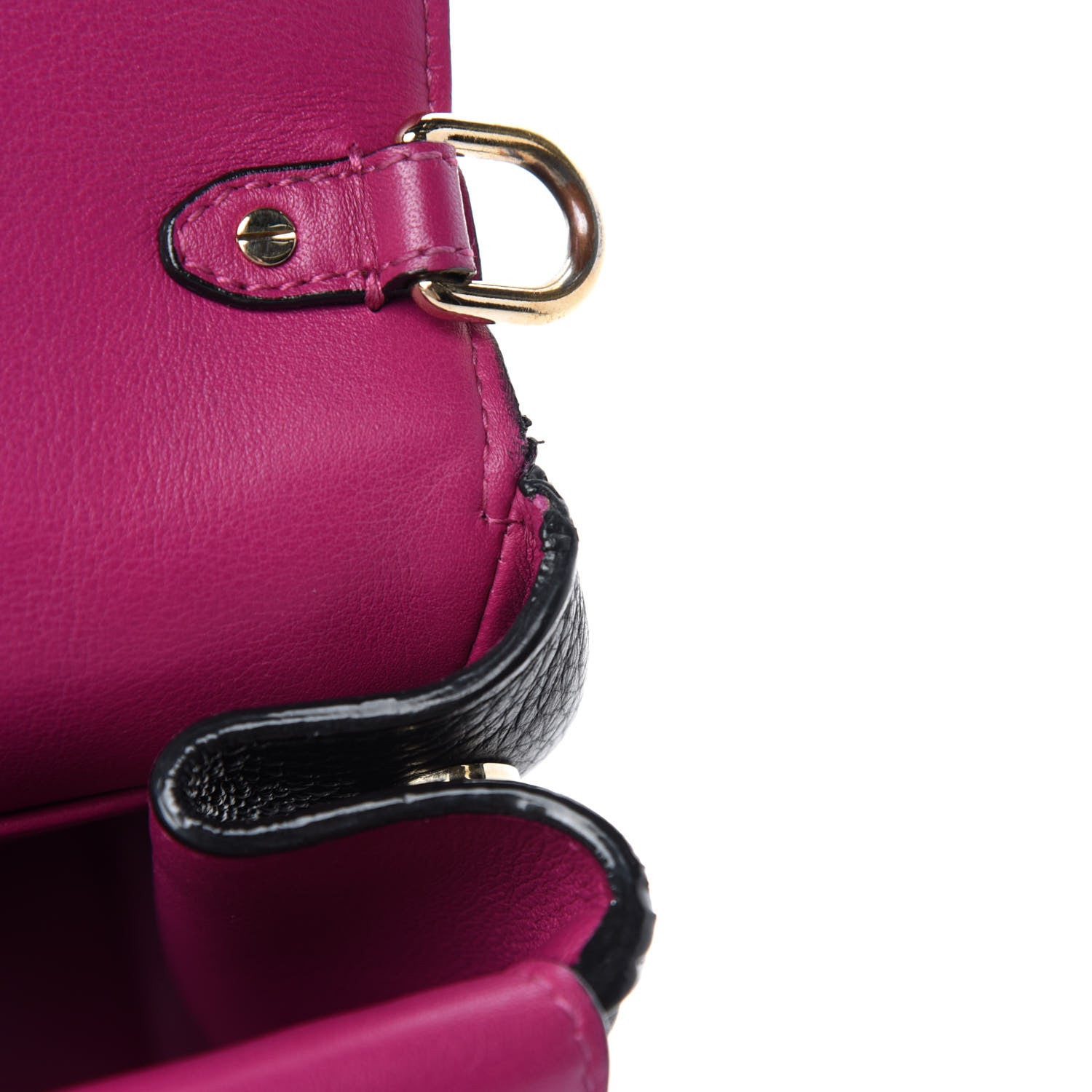 Christian Dior Bullcalf Small Be Dior Flap Black Fraise 8 of 11