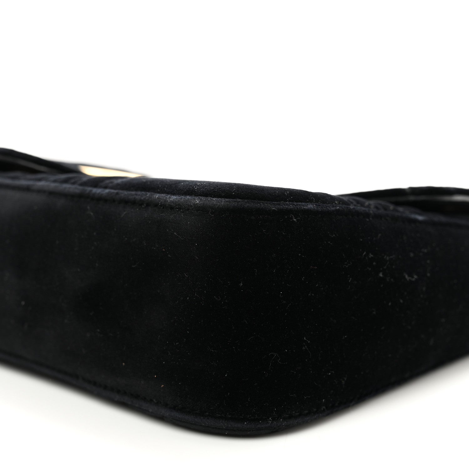 Gucci Velvet Matelasse Medium GG Marmont Shoulder Bag Black 9 of 10