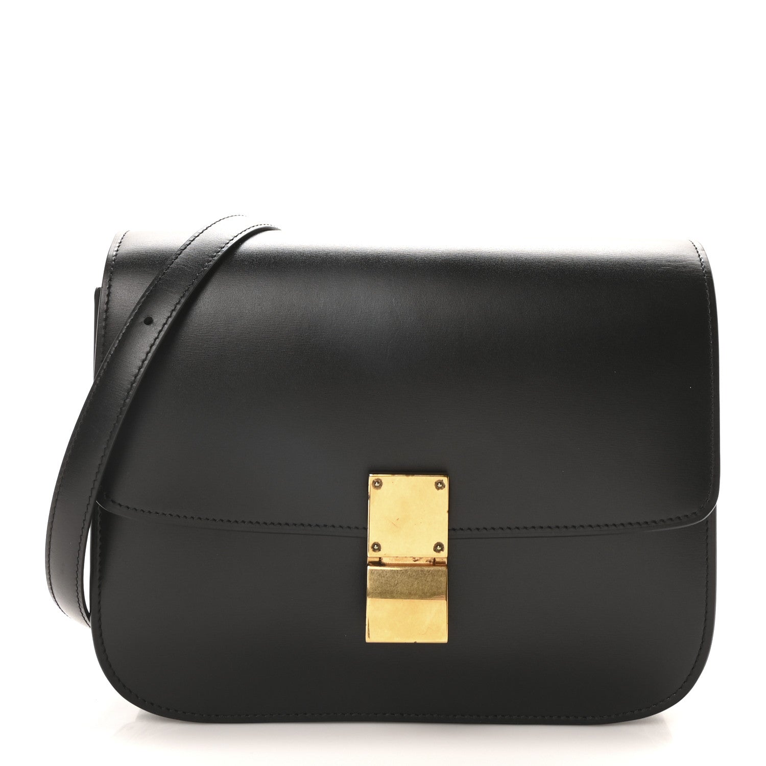 Celine Box Calfskin Medium Classic Box Flap Bag Black 1 of 10