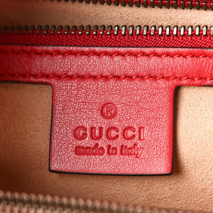 Gucci Calfskin Matelasse Small GG Marmont Tote Hibiscus Red 6 of 10