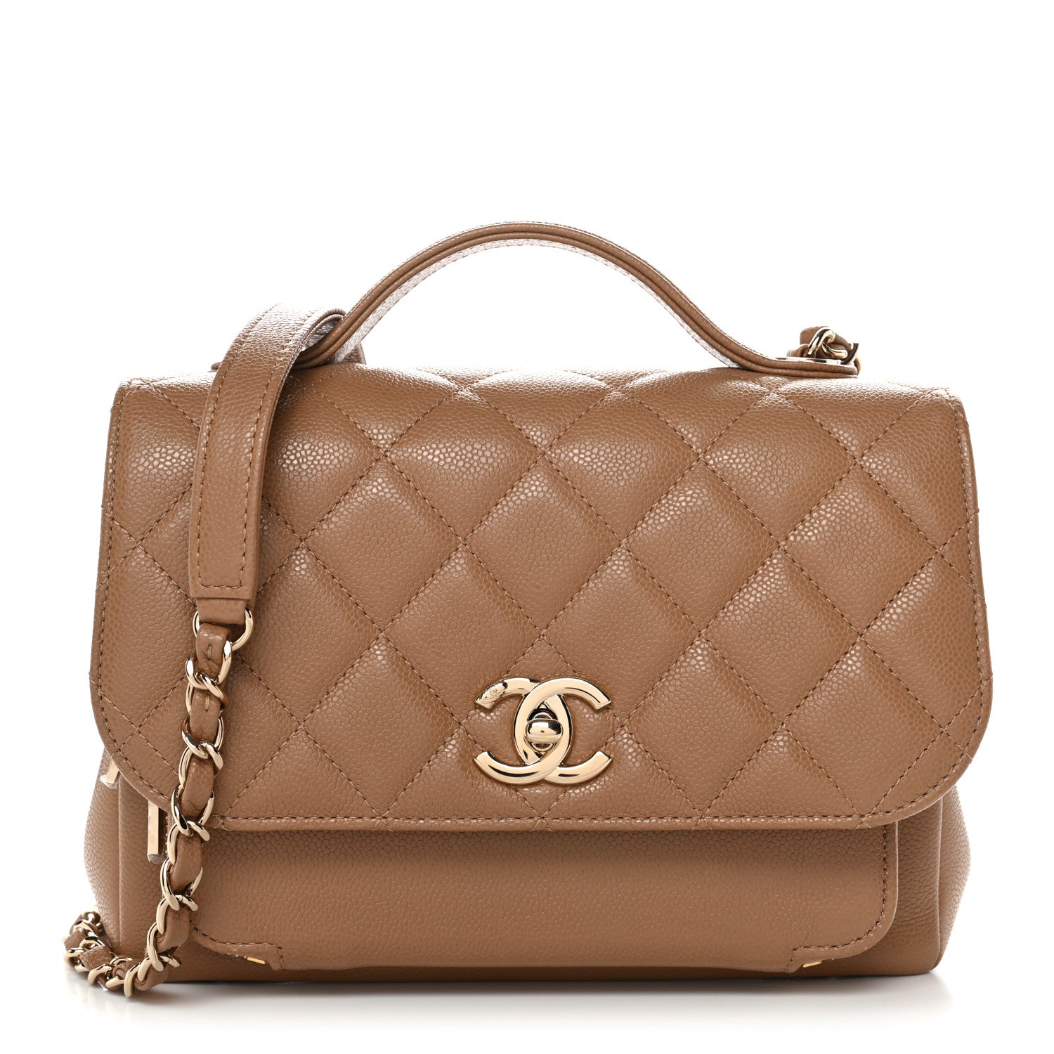 Chanel Caviar Quilted Medium Business Affinity Flap Beige 1 of 10