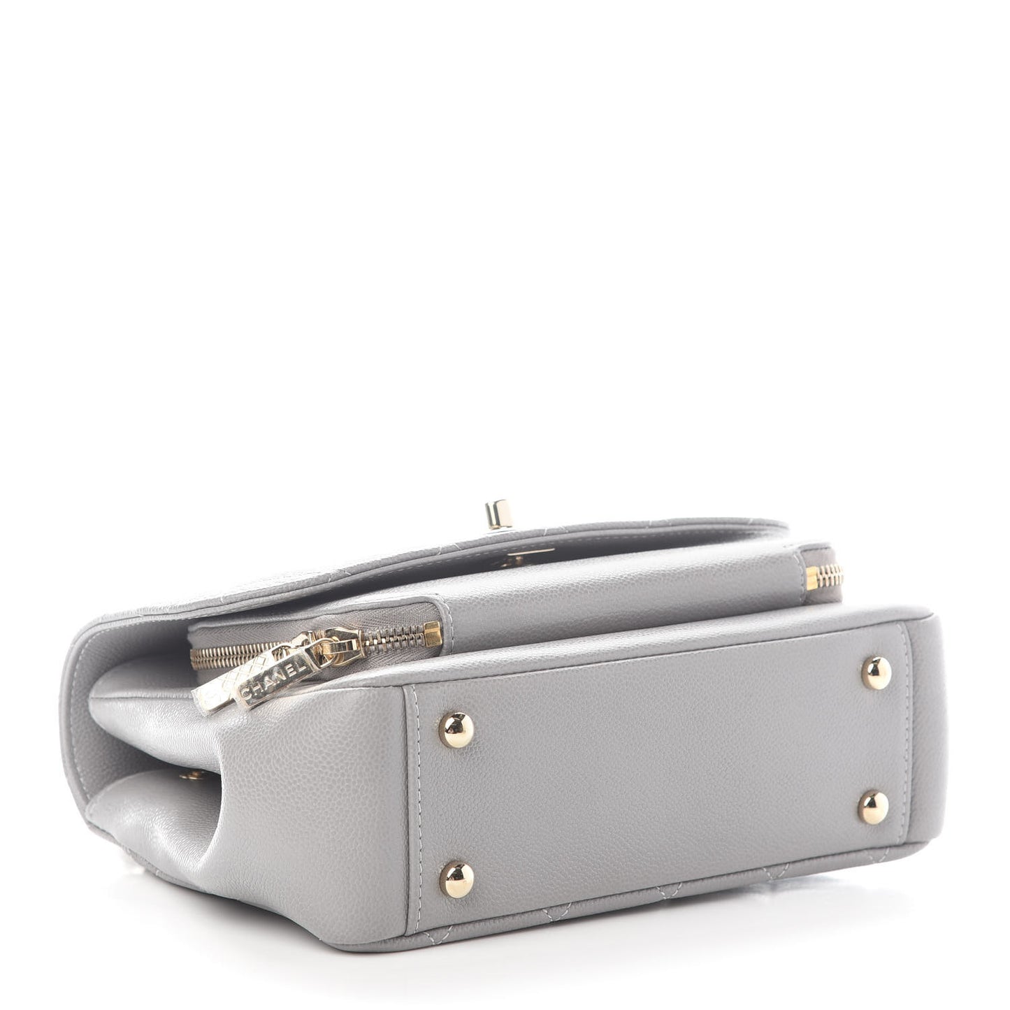 Caviar Quilted Medium Business Affinity Flap Grey