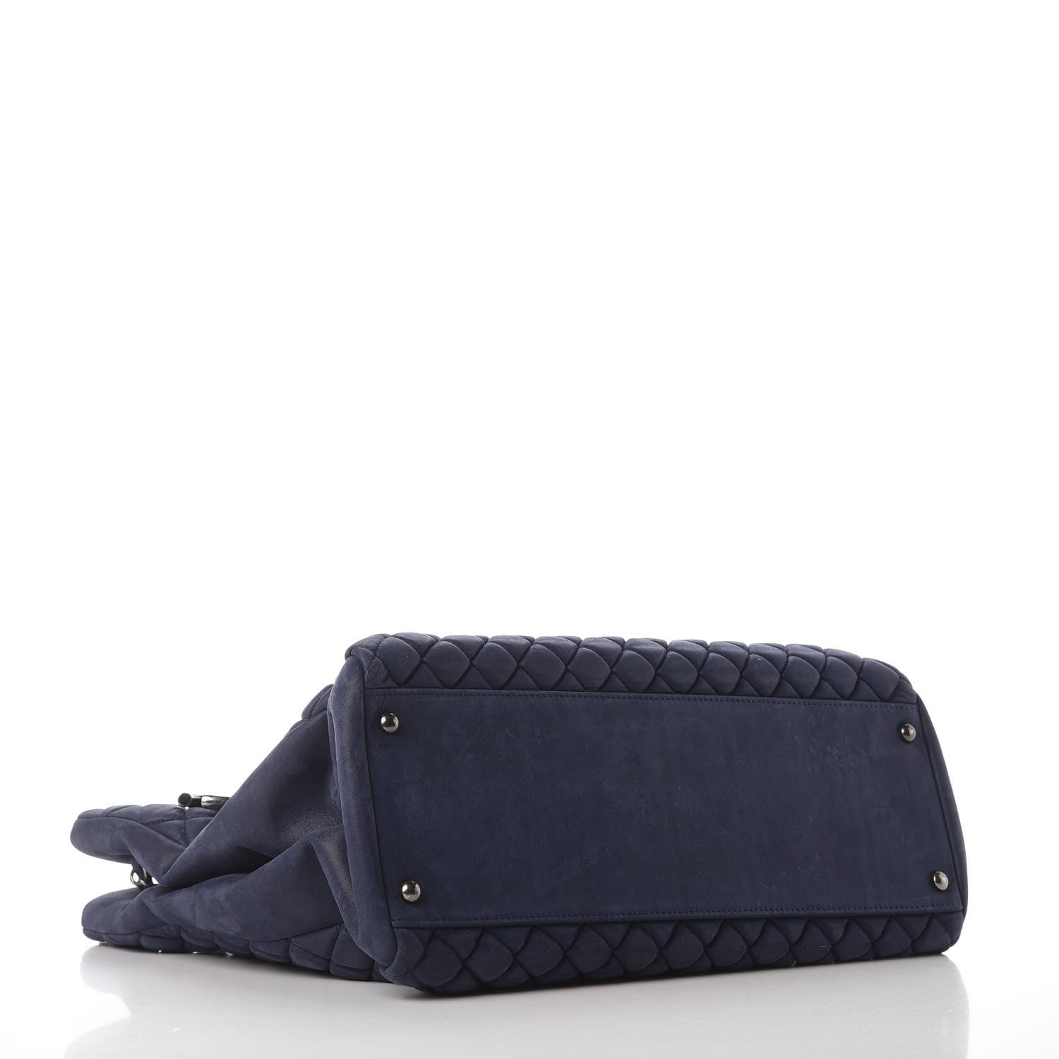 Chanel Iridescent Calfskin Quilted New Bubble Tote Dark Blue 3 of 9