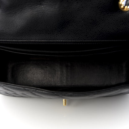 Chanel Caviar Quilted Jumbo Single Flap Black 4 of 7