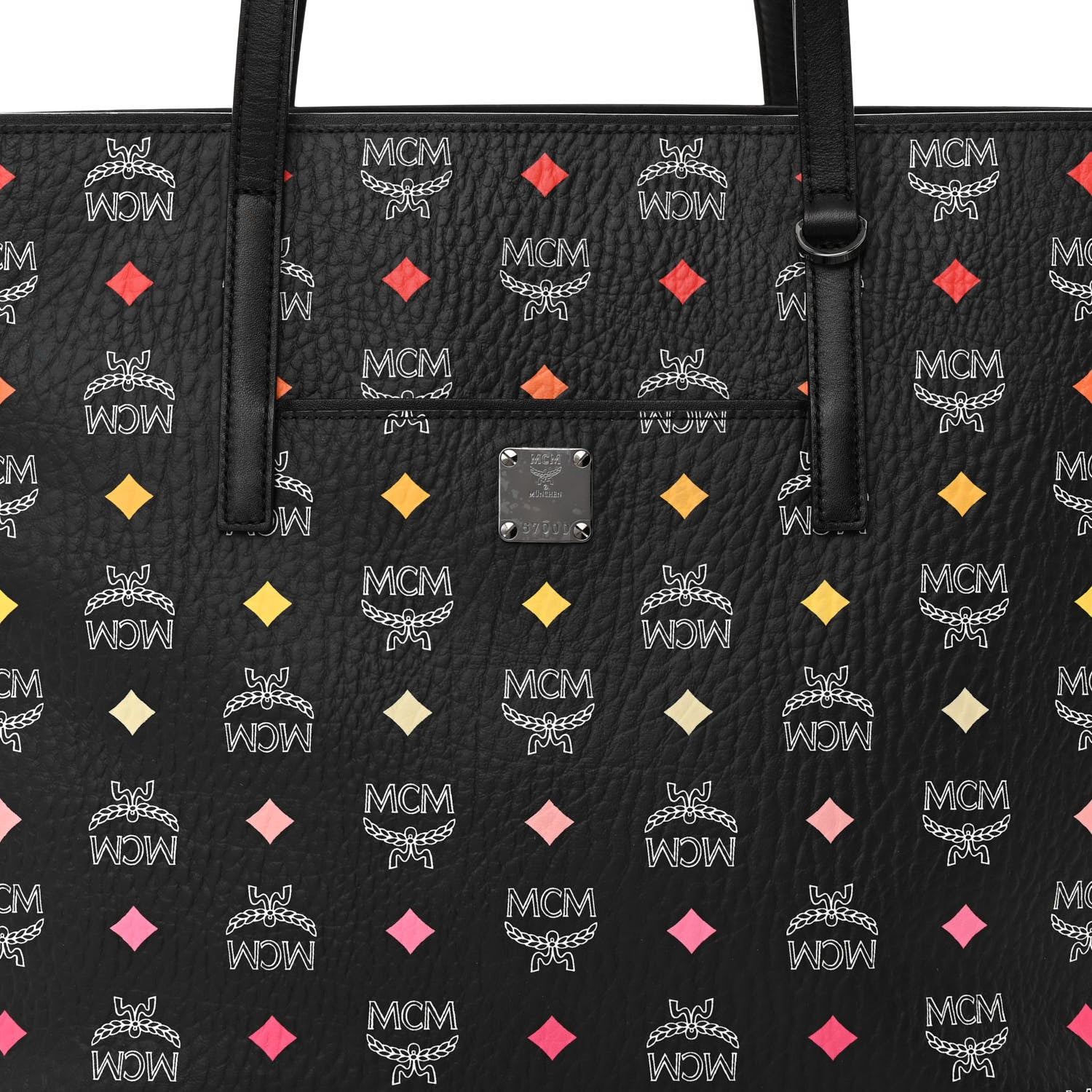 MCM Visetos Spektrum Medium Anya Shopper Tote Black 8 of 12