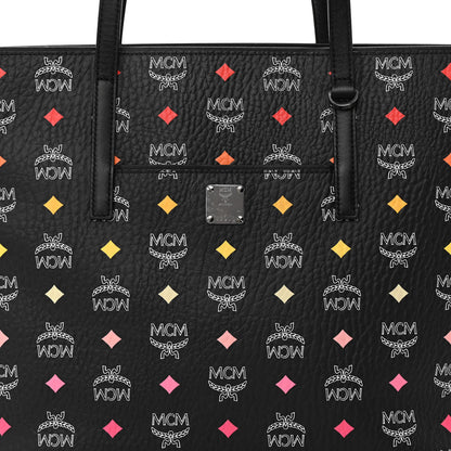 MCM Visetos Spektrum Medium Anya Shopper Tote Black 8 of 12