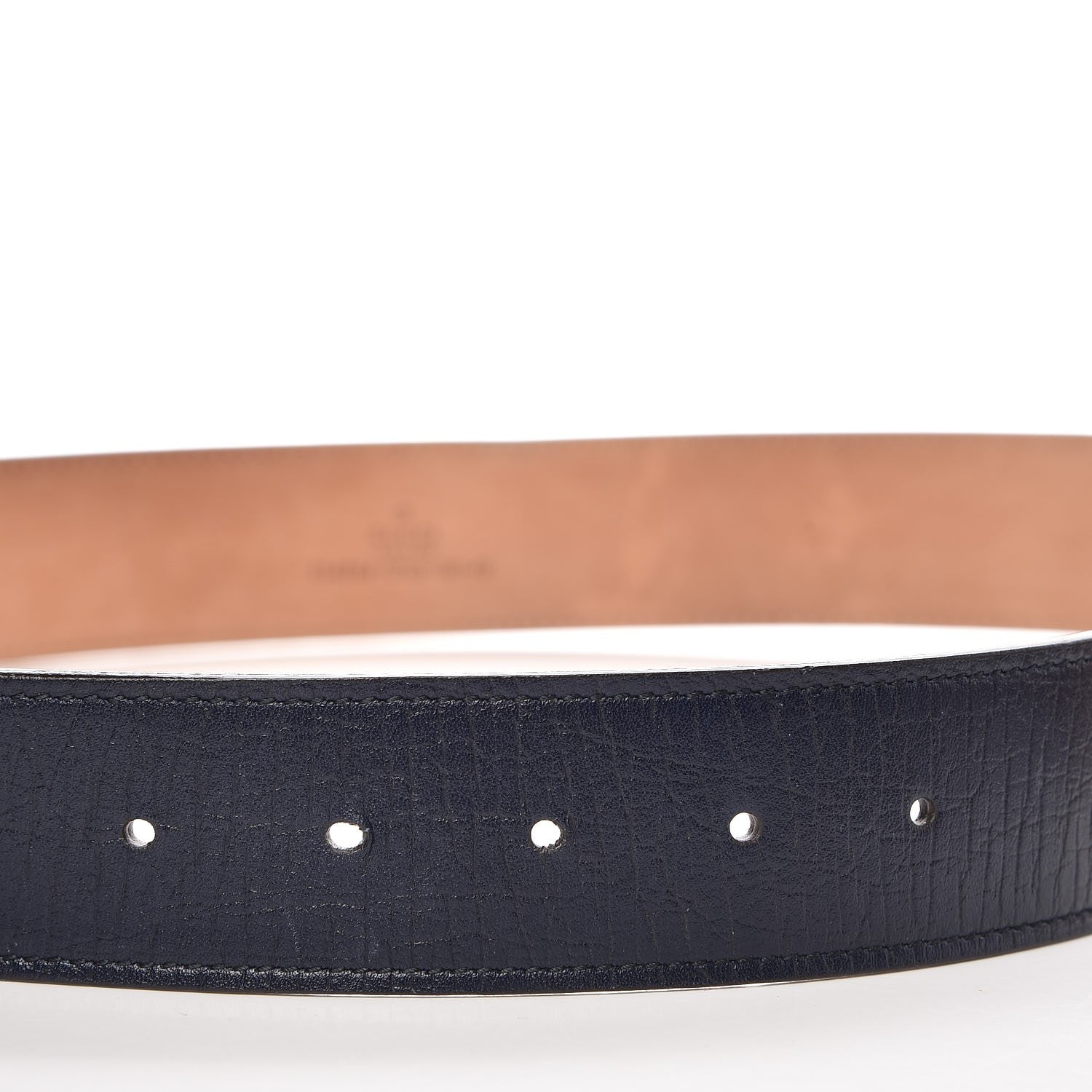 Gucci Calfskin Web Interlocking G Belt 100 40 Navy 4 of 8