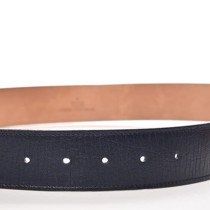 Gucci Calfskin Web Interlocking G Belt 100 40 Navy 4 of 8