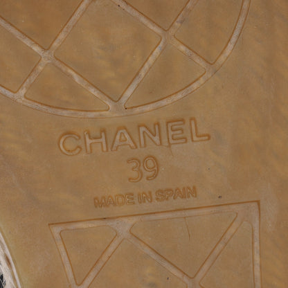Chanel Grained Calfskin CC Espadrilles 39 Black 6 of 10