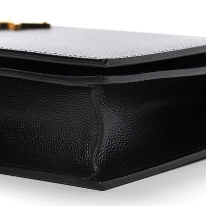 Saint Laurent Grain De Poudre Classic Monogram Kate Clutch Black 10 of 12